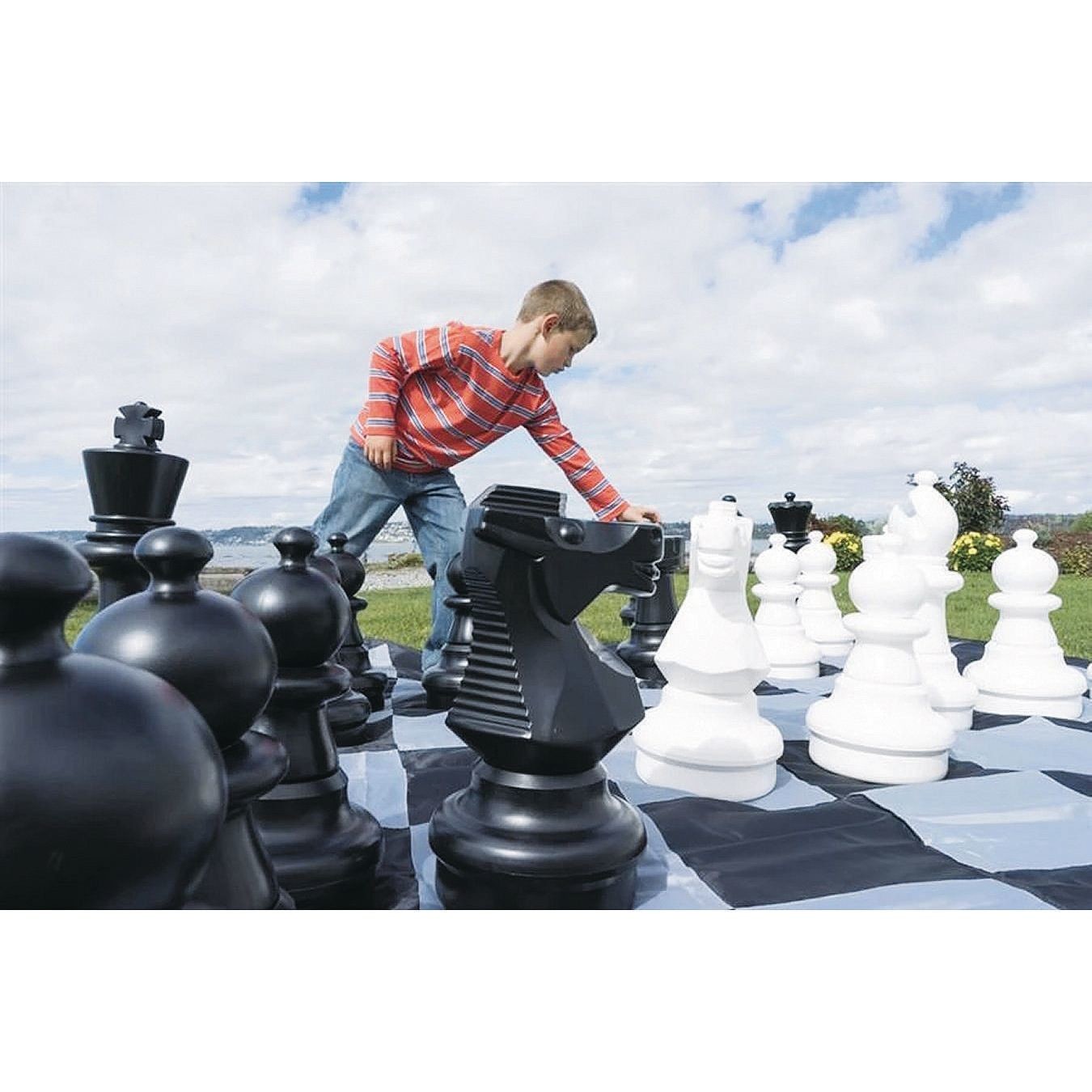 Buy Ginormous Chess Set with 25 King and 9' Fabric Board at S&S Worldwide