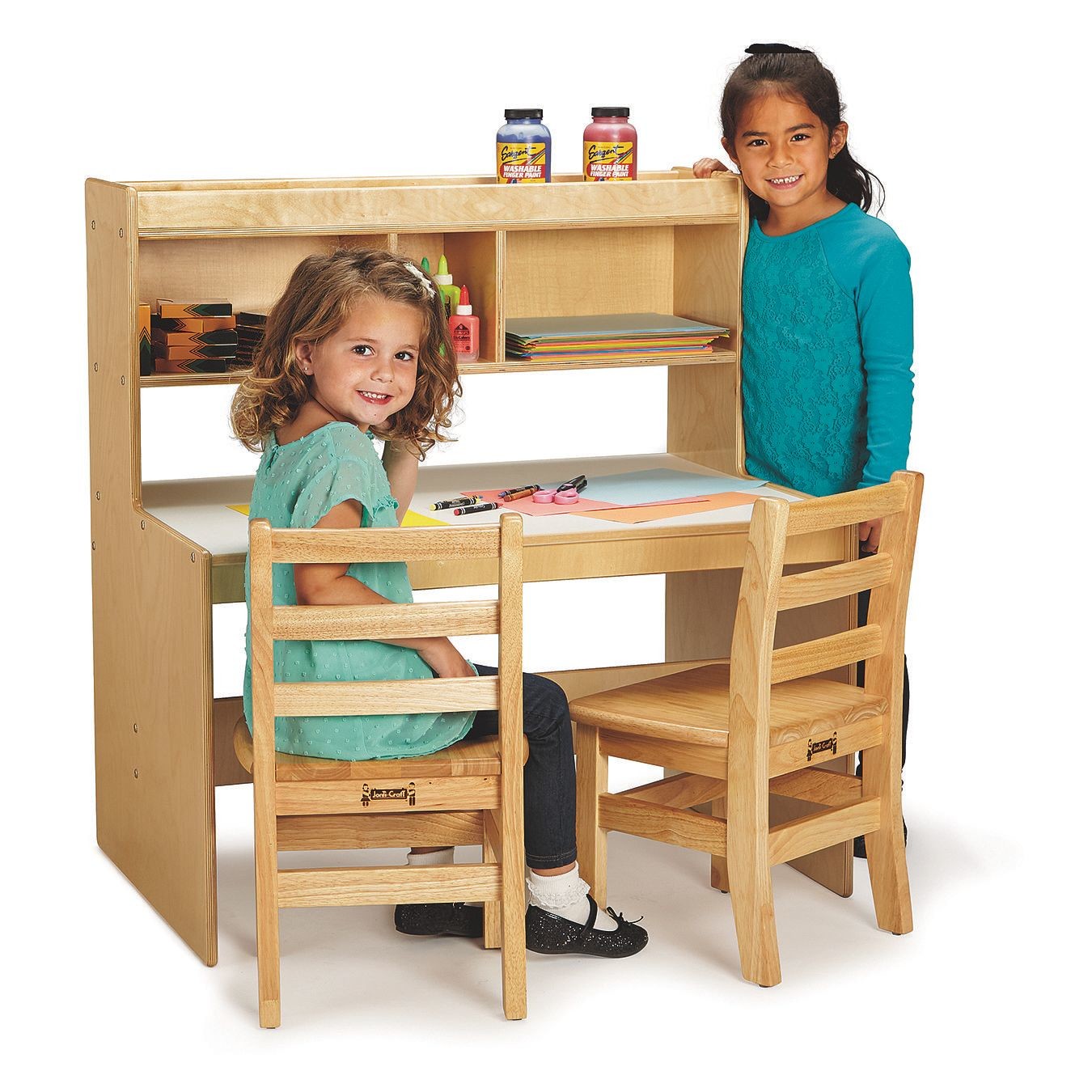 Jonti-Craft® Kids Arts And Crafts Table and Chair Set and Bench