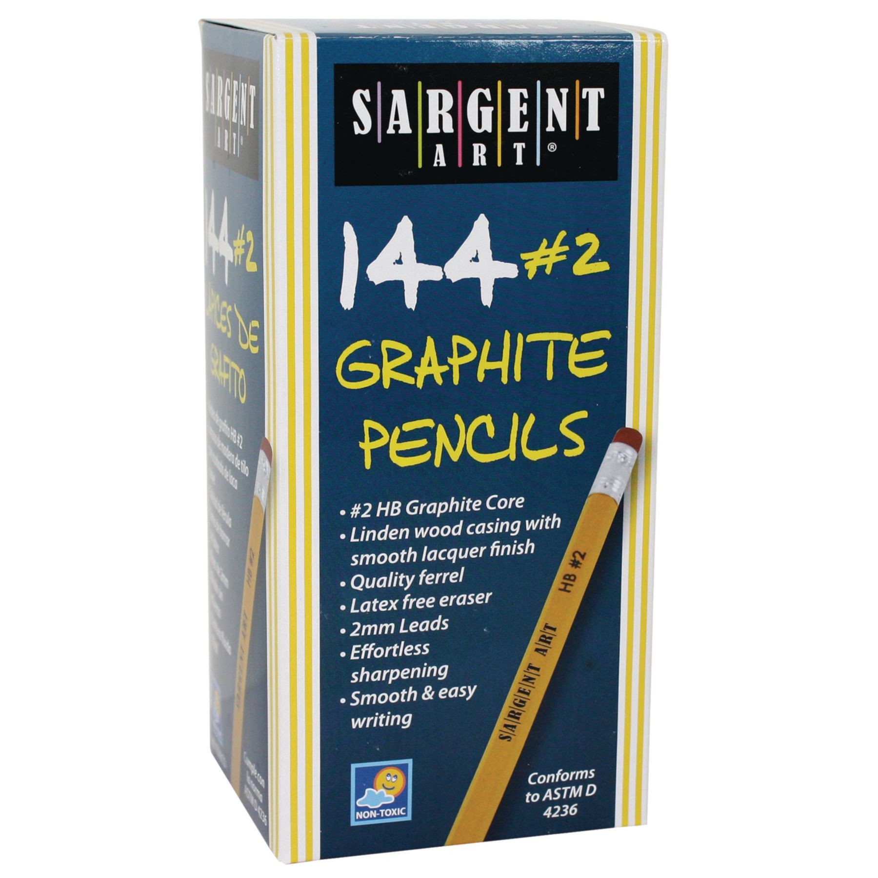 Qty 144 HB PENCILS WITH RUBBER TOP Eraser Tip C2 TRADITIONAL SCHOOL PENCIL