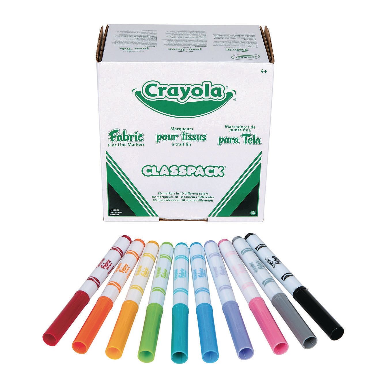 Buy Crayola® Fineline Fabric Markers Classpack® (Pack of 80) at S&S  Worldwide