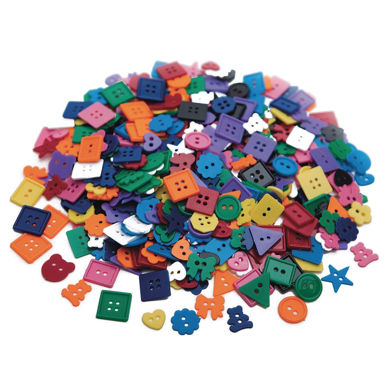 Assorted Shaped Button 1-lb Bag from S&S Worldwide