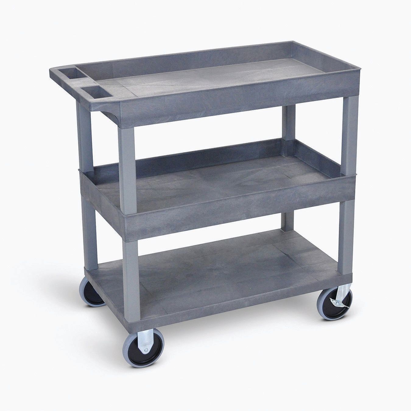 3-Tier Utility Carts with Brakes