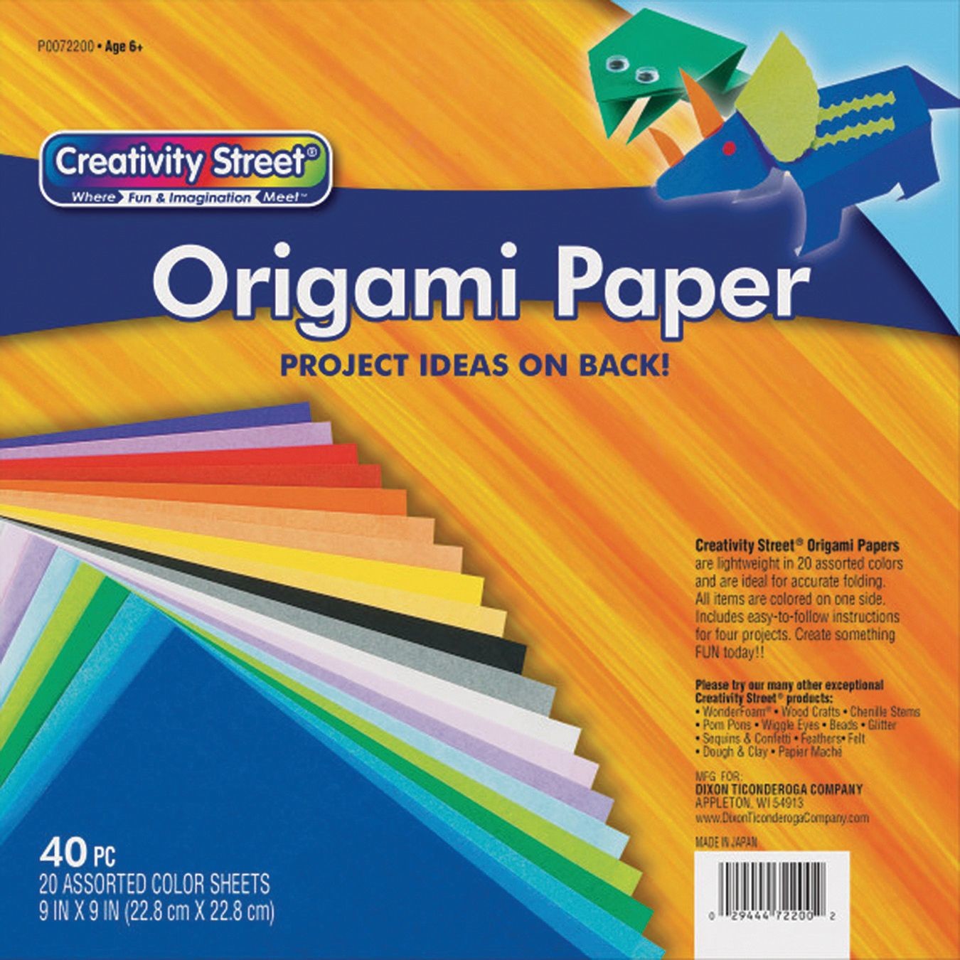 Origami Paper 9.75X9.75 18/Pkg Assorted Foil