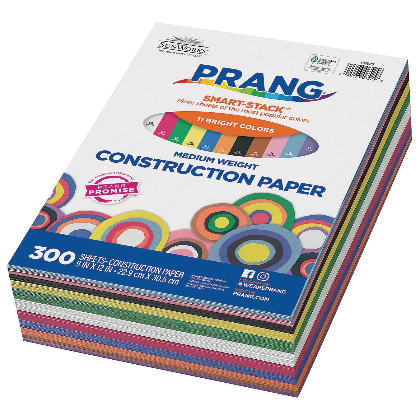 Prang 11-Color Construction Paper Smart-Stack