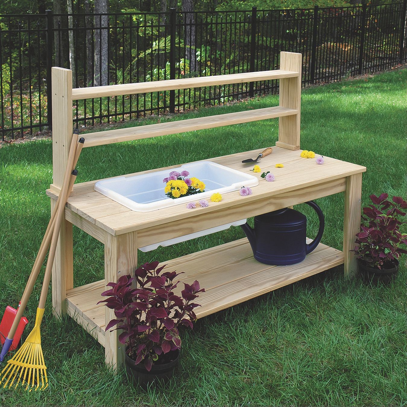 Wood Designs® Outdoor Farmhouse Sink with Hutch | Perfect for