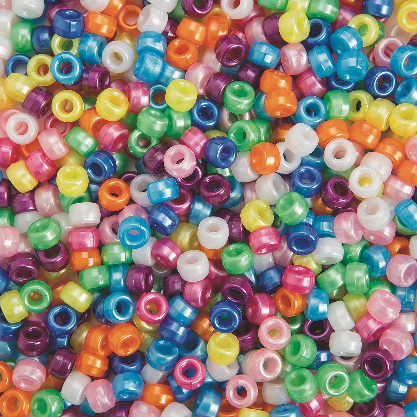 Buy Color Splash!® Pony Bead Assortment, Pearl at S&S Worldwide