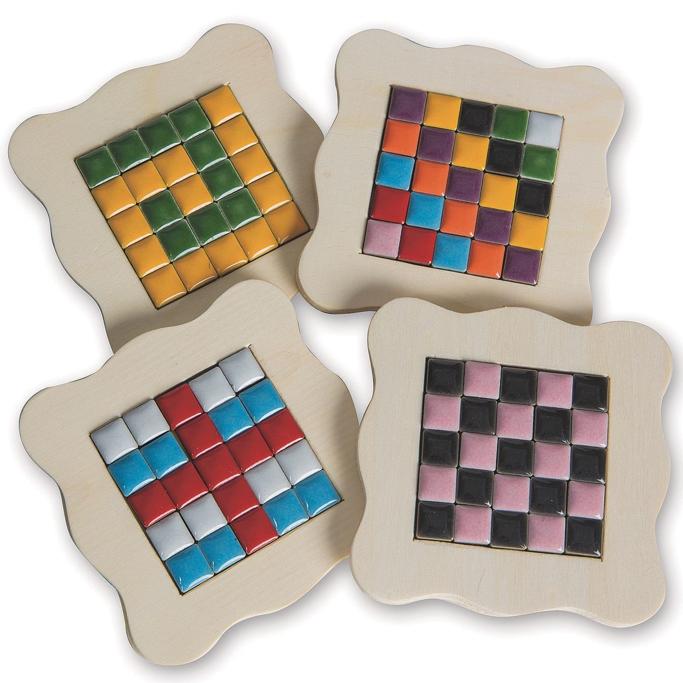 Buy Tiny Tile Coasters Craft Kit (Pack of 16) at S&S Worldwide