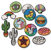 Velvet Art Iron-On Patches to Color (Pack of 100)