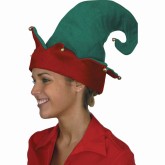 Elf Hat with Bells for Holiday Costume Dress Up