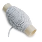 Medium Elastic Cord, 12-Yd Spools, White (Pack of 12)
