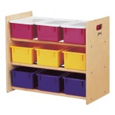 Jonti-Craft® 9-Tray Storage Rack with Color Trays