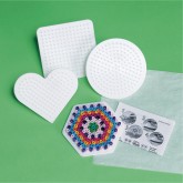 Small Fuse Bead Pegboards, Assorted Shapes (Set of 4)
