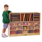 Jonti-Craft® Sectional Mobile Cubbie with 15 Color Trays