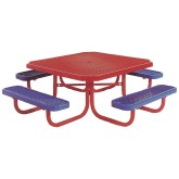 Kids Coated Steel Square Picnic Table