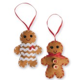 Stitched Gingerbread Ornaments Craft Kit (Pack of 12)