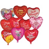 Mylar Valentine Balloon Assortment, 18