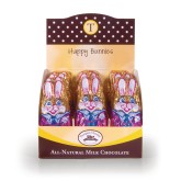 All-Natural Milk Chocolate Individually Wrapped Bunnies (Box of 24)