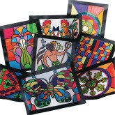Stained Glass Windows (Pack of 16)