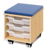 Whitney Brothers® Teacher Mobile Stool with Storage Drawer
