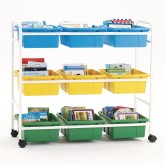 Copernicus Book Browser Cart with 9 Tubs