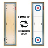 Shuffleboard and Curling 2 in 1 Wooden Tabletop Game