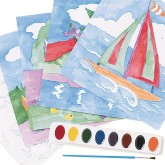 Watercolor Paint-By-Numbers Craft Kit (Pack of 36)