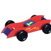 Rubber Band Race Cars Craft Kit (Pack of 12)