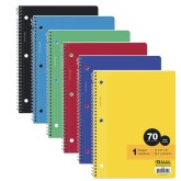 1-Subject Wide Ruled Spiral Notebooks Value Pack (Pack of 24)