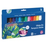 Creativity Street® Glide-on Tempera Sticks, Primary Colors (Set of 12)