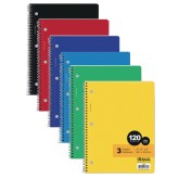 3-Subject Wide Ruled Spiral Notebooks Value Pack (Pack of 24)