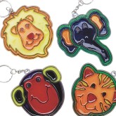 Zoo Sun Catcher Keychains (Pack of 12)