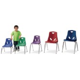Jonti-Craft® Berries™ Stackable Chairs with Chrome Plated Legs, 10