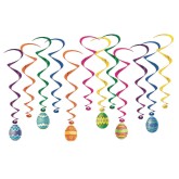 Easter Egg Whirls Hanging Decorations Pack (Pack of 12)