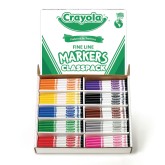 Crayola® Markers  Classpack, Fine Line, 10 Colors (Box of 200)
