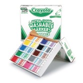Crayola® Ultra-Clean Washable Markers Classpack®, Fine Line, 10 Colors (Pack of 200)