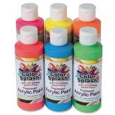 Color Splash!® Neon Acrylic Paint, 8 oz. (Set of 6)