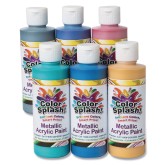 Color Splash!® Metallic Acrylic Paint Assortment, 8-oz. (Set of 6)