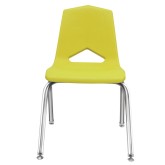 Marco Group® V-Back Yellow Shell Chair with Chrome Frame Pack