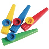 Plastic Kazoos, Assorted Bright Colors (Pack of 12)