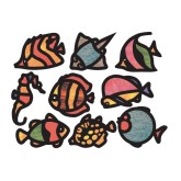 Tropical Fish Stained Glass Frames (Pack of 24)