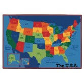 USA Map Kids Value Rug, 4' x 6'