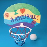 Color-Me™ Basketball Hoop Craft Kit Without Markers (Pack of 12)