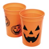 Halloween Plastic Drinking Cups for Parties, Prizes, and Giveaways, 12 oz. (Pack of 12)