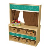 Wood Designs® Pretend Play Farmer's Market Stand with 6 Baskets