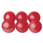 Spiky Inflatable Vinyl Red Play Balls (Set of 6)