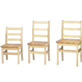Jonti-Craft® KYDZ Solid Wood Ladder Back Chairs, 10
