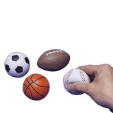 Sports Ball Themed Stress Balls (Pack of 12)