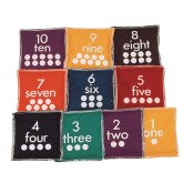 Number Beanbags, 5” Square (Set of 10)