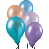 Pearltone Balloons, Assorted Pastel Colors, 11