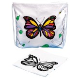 Drawstring Bag with Velvet Art Butterfly (Pack of 12)